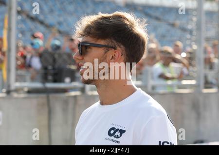 Magyorod, Ungheria. 28th luglio 2022. Magyorod, Ungheria. Luglio 28th 2022. Formula 1 Gran Premio d'Ungheria a Hungaroring, Ungheria. Foto: Pierre Gasly (fra) di AlphaTauri Credit: Piotr Zajac/Alamy Live News Foto Stock