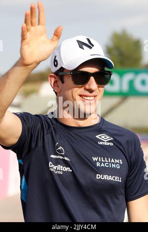 Magyorod, Ungheria. 28th luglio 2022. Magyorod, Ungheria. Luglio 28th 2022. Formula 1 Gran Premio d'Ungheria a Hungaroring, Ungheria. Nella foto: Nicholas Latifi (CDN) di Williams Credit: Piotr Zajac/Alamy Live News Foto Stock