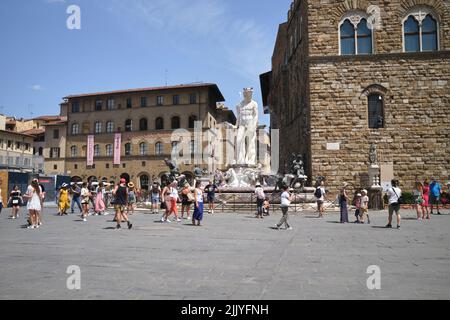 Piazza della Signoria Firenze Italia Foto Stock