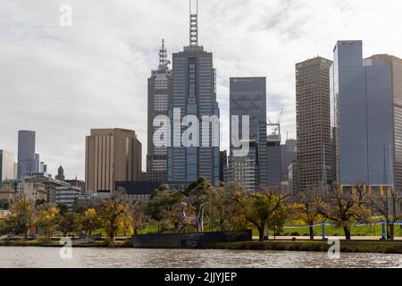 Lo skyline di Melbourne in Victoria Australia il 11th 2022 giugno Foto Stock