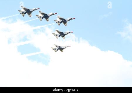 Thunderbirds a uno spettacolo aereo Foto Stock