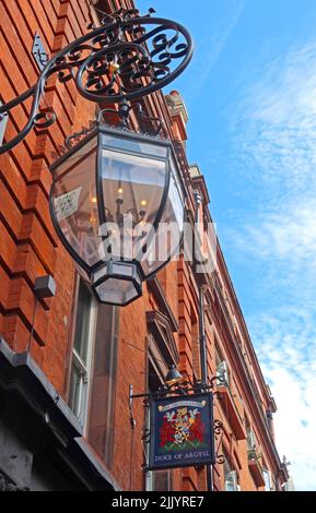 The Duke of Argyll pub at 37 Brewer St, Soho, Londra, Inghilterra, Regno Unito, W1F 0RY Foto Stock