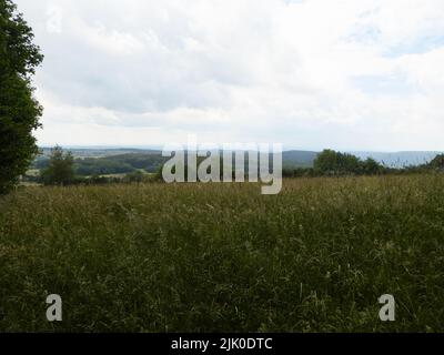 Vista panoramica da Katzenbuckel a Odenwald Foto Stock