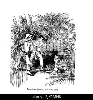 Ma non è Tiger-Cat è Lord Loam l'Ammirabile Crichton è un comico scenico scritto nel 1902 da J. M. Barrie. Hugh Thomson RI (Coleraine, 1 giugno 1860 – Derry, 7 maggio 1920) è stato un . È conosciuto soprattutto per le sue illustrazioni a penna e inchiostro di opere di autori come Jane Austen, Charles Dickens, e J. M. Barrie. Pubblicato il 1914 Londra, Hodder & Stoughton Foto Stock