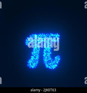Neon blu sparso isolato su sfondo nero Foto Stock