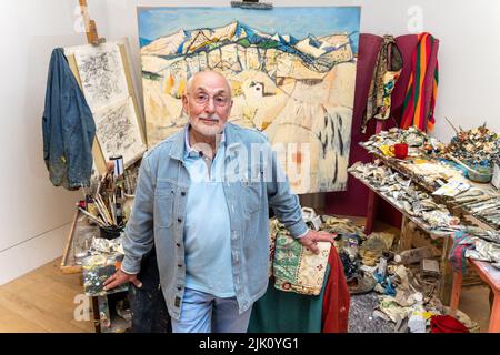 Edimburgo, Regno Unito. 29th luglio 2022. Nella foto: In coincidenza con il compleanno di Leon Marocco del 80th, la Royal Scottish Academy monta una significativa mostra di ritorno a casa del lavoro degli artisti. Con 65 anni di pratica, la mostra include disegni iniziali, dipinti invisibili e una selezione delle opere più recenti di Morrocco. Credit: Rich Dyson/Alamy Live News Foto Stock