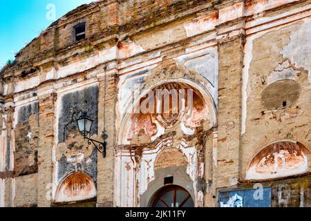 Facciata della Chiesa di San Giuseppe, Loreto Aprutino, Italia Foto Stock