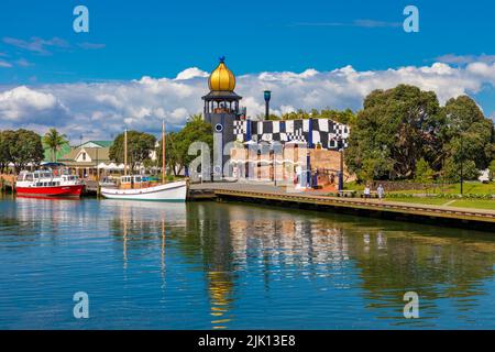 Hundertwasser Art Center, Whangarei, Northland, Isola del Nord, Nuova Zelanda, Pacifico Foto Stock