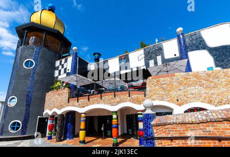 Hundertwasser Art Center, Whangarei, Northland, Isola del Nord, Nuova Zelanda, Pacifico Foto Stock