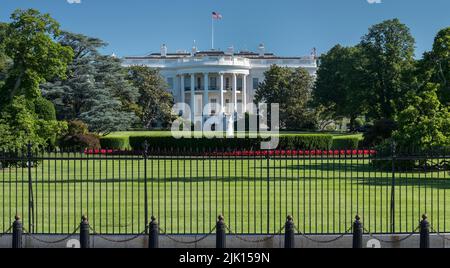 Il Portico Sud della Casa Bianca, Washington DC, Stati Uniti d'America, Nord America Foto Stock