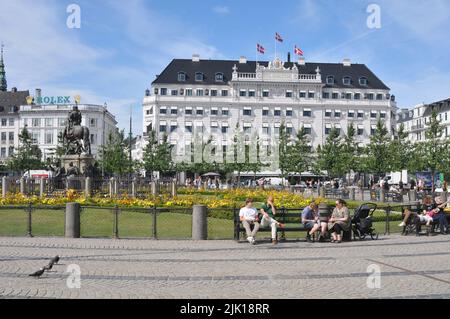 Copenaghen /Danimarca/29 Luglio 2022/Hotel D'Angleterre vista da Kongen nytorv grande piazza del cpital danese. (Foto..Francis Joseph Dean/Dean Pictures. Foto Stock