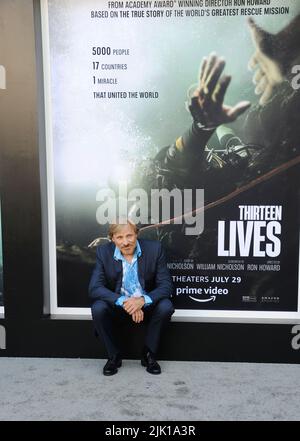 Los Angeles, CA. 28th luglio 2022. Viggo Mortensen partecipa alla prima di prime Video 'Thirteen Lives' al Westwood Village Theatre il 28 luglio 2022 a Los Angeles, California. Credit: Jeffrey Mayer/JTM Photos/Media Punch/Alamy Live News Foto Stock