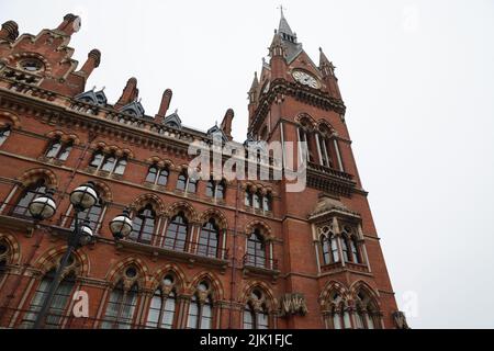 Vista della stazione di London St Pancras Foto Stock