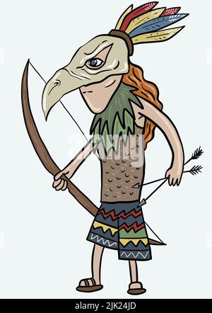 personaggio dei cartoni animati fantasy archer Foto Stock