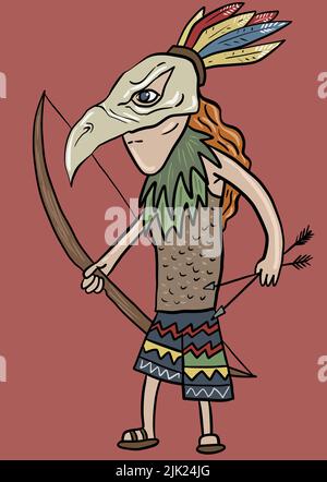 personaggio dei cartoni animati fantasy archer Foto Stock
