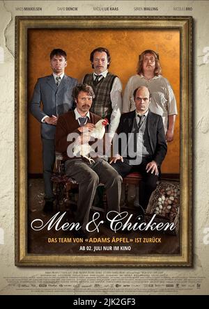 NIKOLAJ LIE KAAS, MADS MIKKELSEN, SOREN MALLING, NICOLAS BRO, DAVID DENCIK, UOMINI e POLLO, 2015 Foto Stock