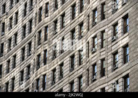 Facciata dell'edificio Flatiron a Manhattan, New York Foto Stock