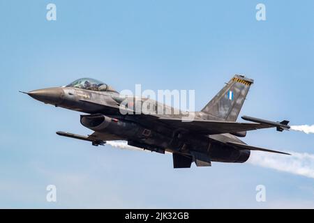 Zeus F-16C esposizione Fighting Falcon al RIAT 2022. Foto Stock