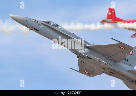 Forza aerea svizzera F-18 Foto Stock