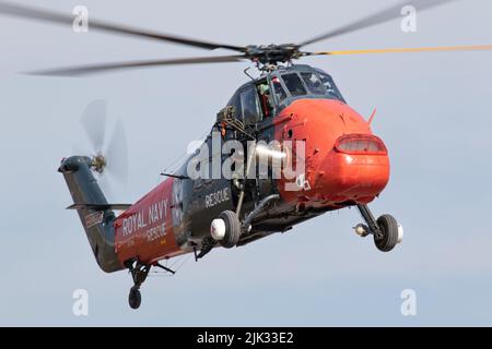 Westland Wessex arriva a terra. Foto Stock