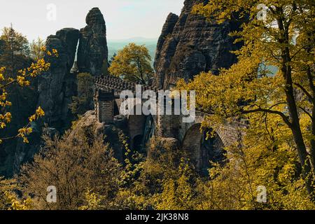 bastei sächsische schweiz Foto Stock