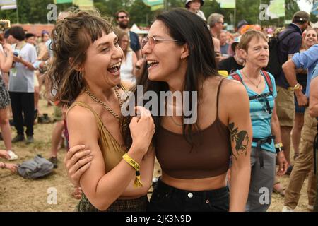 Malmesbury, Regno Unito. 29th luglio 2022. Il festival Womad (World of Music and Dance) si è tenuto presso Charlton Park, Wiltshire. Gli atti di tutto il mondo si sono riuniti per il quarantesimo anniversario del festival. Credit: ZUMA Press, Inc./Alamy Live News Foto Stock