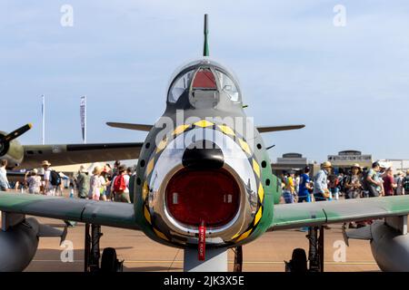 Canadair CL-13B F-86 Sabre ‘fu-675’ in esposizione statica al Royal International Air Tattoo festeggia il 75th° anniversario della forza aerea degli Stati Uniti Foto Stock