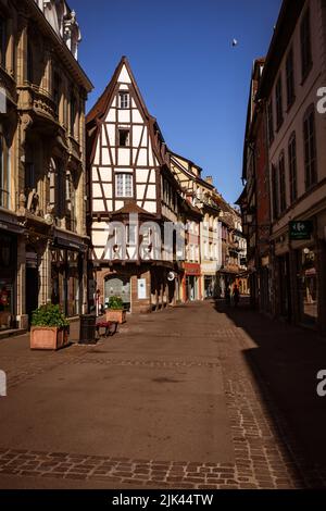 Colmar e le sue case colorate a graticcio Foto Stock