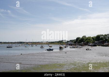 Fiume Deben, Woodbridge con bassa marea Foto Stock