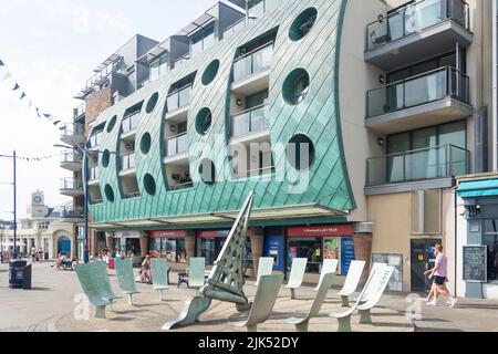 Lungomare, Esplanade, Porthcawl, Bridgend County Borough (Pen-y-bont), Galles (Cymru), Regno Unito Foto Stock