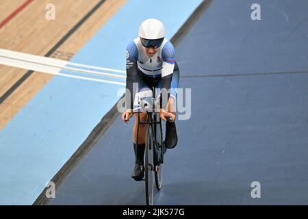 Birmingham, Regno Unito. 30th luglio 2022. Neah Evans of Scotland in The Women's 3000m Individual Pursuit durante la pista ciclistica al Commonwealth Games al Lee Valley Velodrome sabato 30th luglio 2022. (Credit: Pat Scaasi | MI News) Credit: MI News & Sport /Alamy Live News Foto Stock