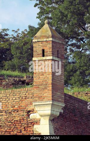 Una torre di guardia vedette nella fortezza di Kalemegdan Park Belgrado, capitale della Serbia Foto Stock