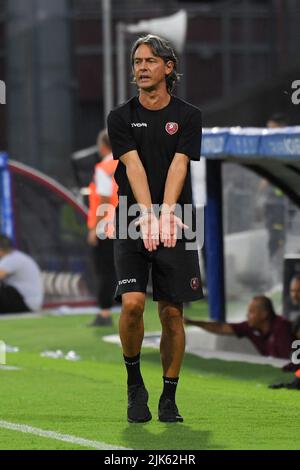 SALERNO, ITALIA - LUGLIO 30: Filippo Inzaghi allenatore di Reggina durante il Trofeo Angelo Iervolino con Adana Demirspor, Reggina 1914 e US Salernitana a St Foto Stock