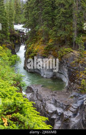 Cascate Athabasca, Canada Foto Stock