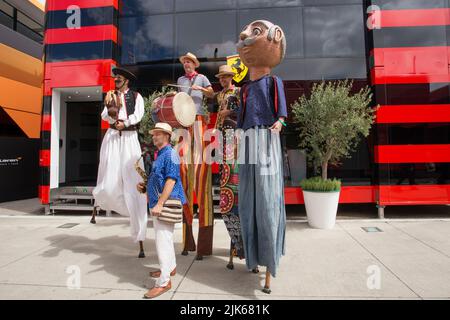 Magyorod, Ungheria. Luglio 31th 2022. Formula 1 Gran Premio d'Ungheria a Hungaroring, Ungheria. Nella foto: Paddock amosfera © Piotr Zajac/Alamy Live News Foto Stock