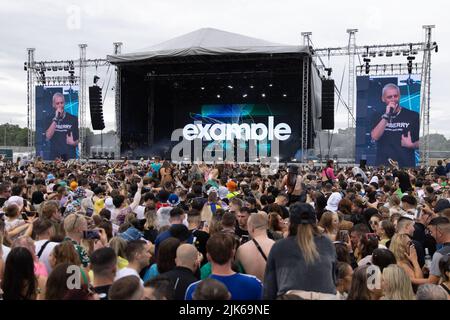 Newcastle, UK - Example suona al festival Loosefest 30th luglio 2022 credito: Jill ODonnell/Alamy Live News Foto Stock