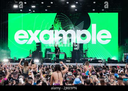 Newcastle, UK - Example suona al festival Loosefest 30th luglio 2022 credito: Jill ODonnell/Alamy Live News Foto Stock