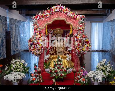 Ponta Delgada, Portogallo - Aprile 04 2022 - il santuario dell'immagine del Signore Santo Cristo dei Miracoli nel Santuario do Senhor a campo de Sao Fran Foto Stock