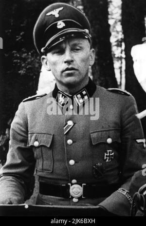 Le truppe d'élite naziste tedesche le Waffen-SS avevano molte divisioni di volontari stranieri che credevano nel nazismo. . Knud Børge Martinsen, comandante del corpo libero della Divisione SS danese Danimarca Foto Stock