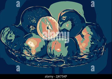 Vita tranquilla con frutte Foto Stock