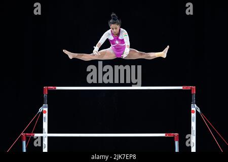 Birmingham, Regno Unito. 31st Lug 2022. Ruthuja NATARAJ (IND) compete in Ginnastica artistica Donne a tutto tondo - finale di Birmingham 2022 - Giochi del Commonwealth alla Birmingham Arena domenica 31 luglio 2022 a Birmingham, Regno Unito. Credit: Taka Wu/Alamy Live News Foto Stock