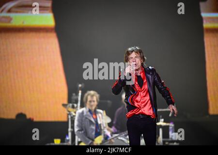 Stoccolma, Svezia. 31st luglio 2022. STOCCOLMA 20220731Mick Jagger e i Rolling Stones si esibiscono presso la Friends Arena la domenica sera. Foto: Ali Lorestani / TT / code 11950 Credit: TT News Agency/Alamy Live News Foto Stock