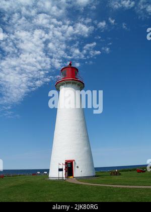 Faro di prim Point, PEI Foto Stock