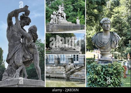 Il Lazienki palace nel Parco Lazienki, Varsavia. Lazienki Krolewskie. Polonia Foto Stock