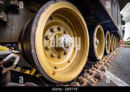 Closeup carri armati militari Foto Stock