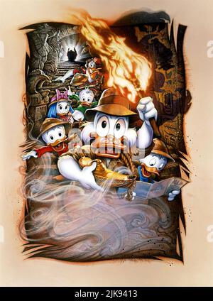 Dewey Duck, Scrooge McDuck, Huey Duck, Webby Vanderquack, Louie Duck & Launchpad Mcquack Film: Ducktales The Movie: Treasure of the Lost Lamp (USA/FR 1990) regista: Bob Hathcock 03 Agosto 1990 **ATTENZIONE** questa foto è solo per uso editoriale ed è il copyright delle IMMAGINI DI WALT DISNEY e/o del fotografo assegnato dalla Film o dalla Società di produzione e può essere riprodotto solo da pubblicazioni in concomitanza con la promozione del suddetto Film. È richiesto un credito obbligatorio per LE IMMAGINI DI WALT DISNEY. Il fotografo deve essere accreditato anche quando è noto. Nessun uso commerciale può essere grante Foto Stock