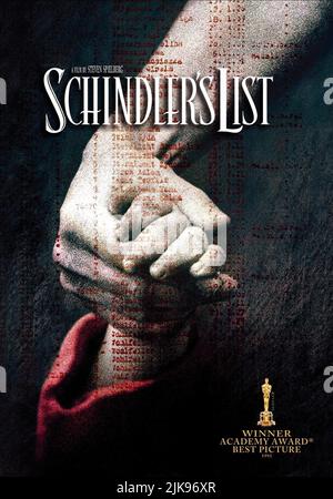Movie poster Film Schindler'S List (USA 1993) regista: Steven Spielberg 30 novembre 1993 **ATTENZIONE** questa fotografia è ad uso esclusivamente editoriale ed è copyright di UNIVERSAL e/o del fotografo assegnato dalla Film o Production Company e può essere riprodotta solo da pubblicazioni in concomitanza con la promozione del suddetto Film. È richiesto un credito obbligatorio a UNIVERSAL. Il fotografo deve essere accreditato anche se conosciuto. Nessun uso commerciale può essere concesso senza l'autorizzazione scritta di The Film Company. Foto Stock