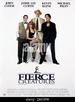 Michael Palin, Jamie Lee Curtis, John Cleese, Kevin Kline Poster Film: Creature feroci (USA/UK 1997) personaggi: Adrian 'Bugsy' Malone, Willa Weston, Rollo Lee, Direttore: Fred Schepisi & Robert Young 23 gennaio 1997 **AVVISO** questa fotografia è solo ad uso editoriale ed è copyright delle IMMAGINI UNIVERSALI e/o del fotografo assegnato dalla Film o dalla Società di produzione e può essere riprodotta solo da pubblicazioni in concomitanza con la promozione del suddetto Film. È richiesto un credito obbligatorio per LE IMMAGINI UNIVERSALI. Il fotografo deve essere accreditato anche quando è noto. Nessun u. Commerciale Foto Stock