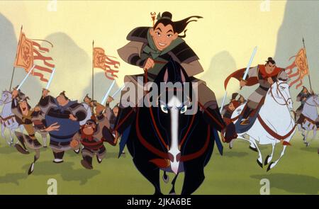 Mulan & Shang Film: Mulan (USA 1998) personaggi: Mulan & Shang regista: Tony Bancroft & Barry Cook 05 giugno 1998 **AVVISO** questa fotografia è ad uso esclusivamente editoriale ed è copyright delle IMMAGINI WALT DISNEY e/o del fotografo assegnato dalla Film o dalla Production Company e può essere riprodotta solo da pubblicazioni in concomitanza con la promozione del suddetto Film. È richiesto un credito obbligatorio per LE IMMAGINI DI WALT DISNEY. Il fotografo deve essere accreditato anche quando è noto. Nessun uso commerciale può essere concesso senza l'autorizzazione scritta della Film Company. Foto Stock