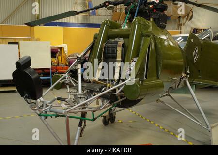 Flettner Kalibri FL 282 (V20) Werknummer 2820020 presso il Midland Air Museum di Baginton, Coventry, Inghilterra, Regno Unito, Foto Stock